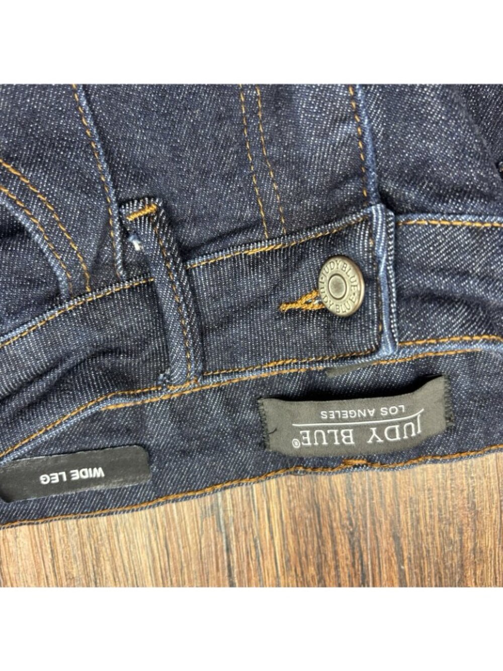 Judy Blue Wide Leg Jeans Dark Wash JB88664DK Front Seam Women’s 11/30 - Picture 4 of 9